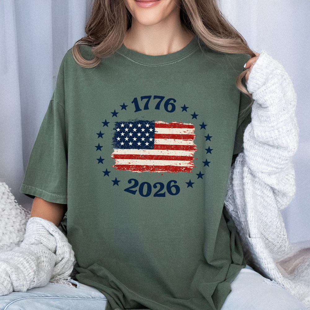 1776-2026 Patriotic USA Flag Comfort Shirt Independence Day Gift LM32 669209