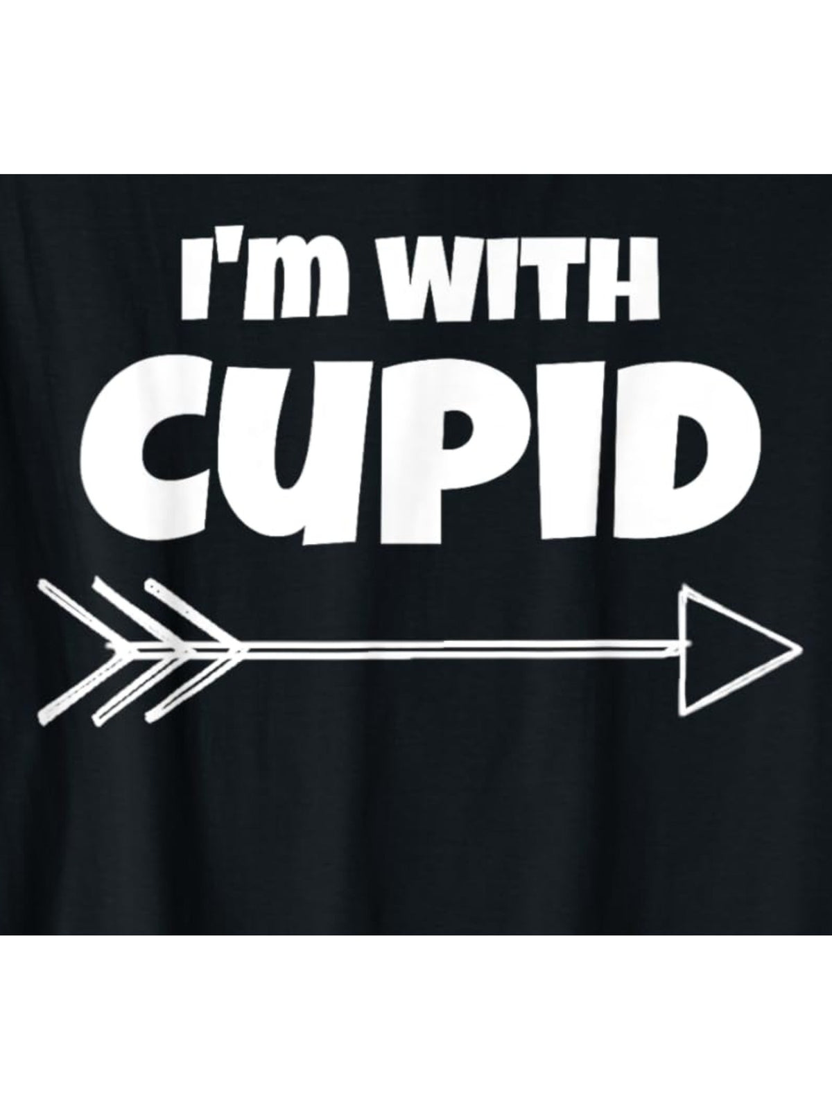 I'm With Cupid Funny Valentine'S Day Quotes Retro Trendy Printed T-shirt, Men'S Casual and Comfortable T-shirt Summer, Men'S Short-sleeved Top for Everyday Activities Birthday Gift To Men