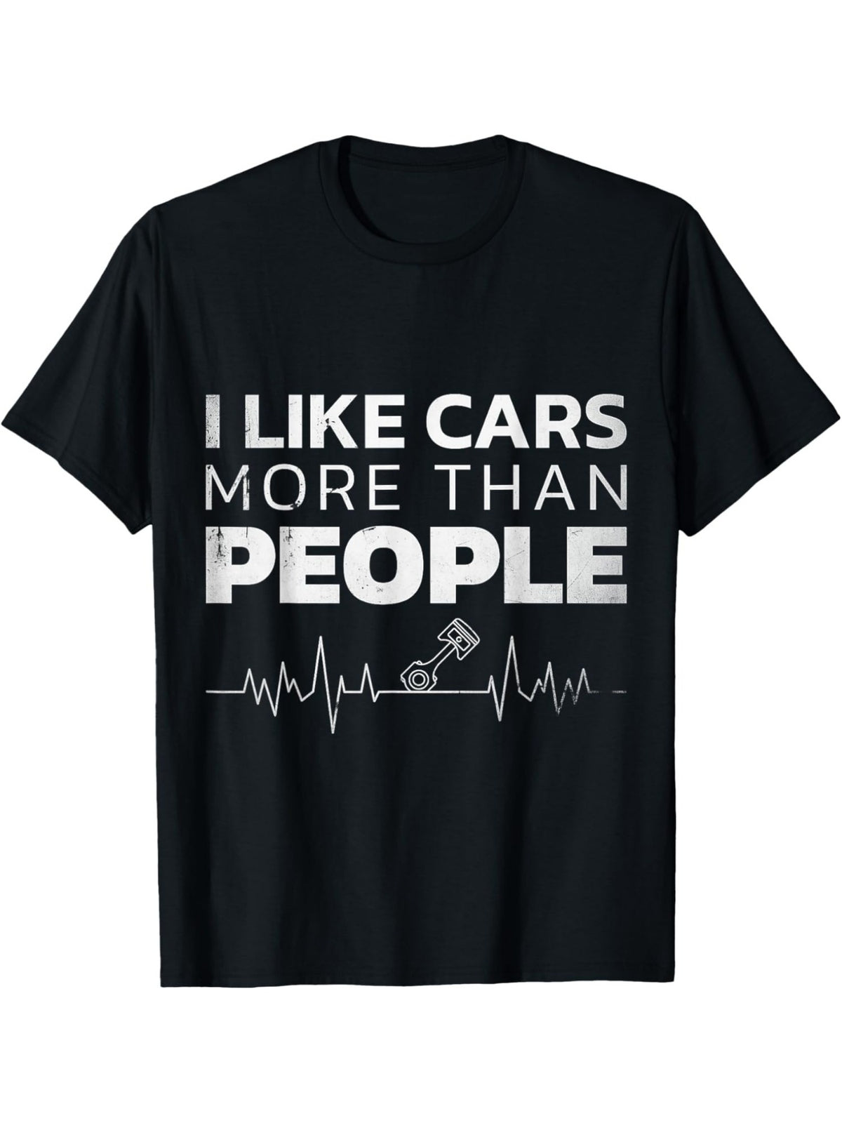 I Like Cars More Than People Retro Trendy Printed T-shirt, Men'S Casual and Comfortable T-shirt Summer, Men'S Short-sleeved Top for Everyday Activities Birthday Gift To Men