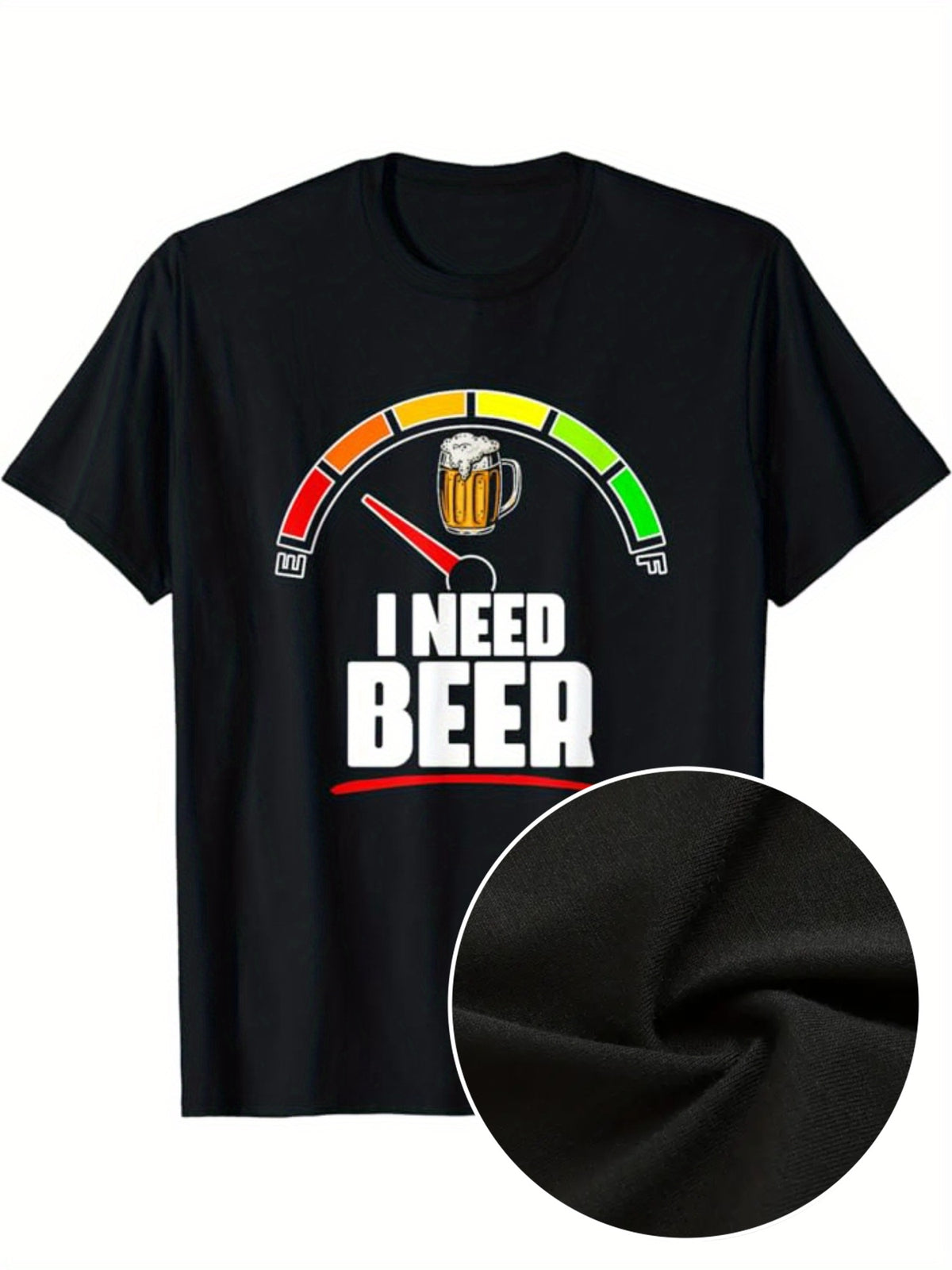 Men's Print Cotton Short-sleeve Pullover T-shirt