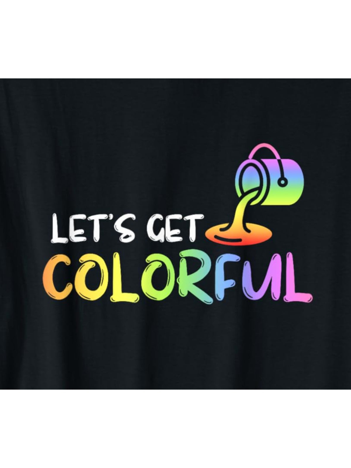 Artist Painting Lets Get Colorful Retro Trendy Printed T-shirt, Men's Casual and Comfortable T-shirt Summer, Men's Short-sleeved Top for Everyday Activities Birthday Gift Valentine's Day Gift to Men