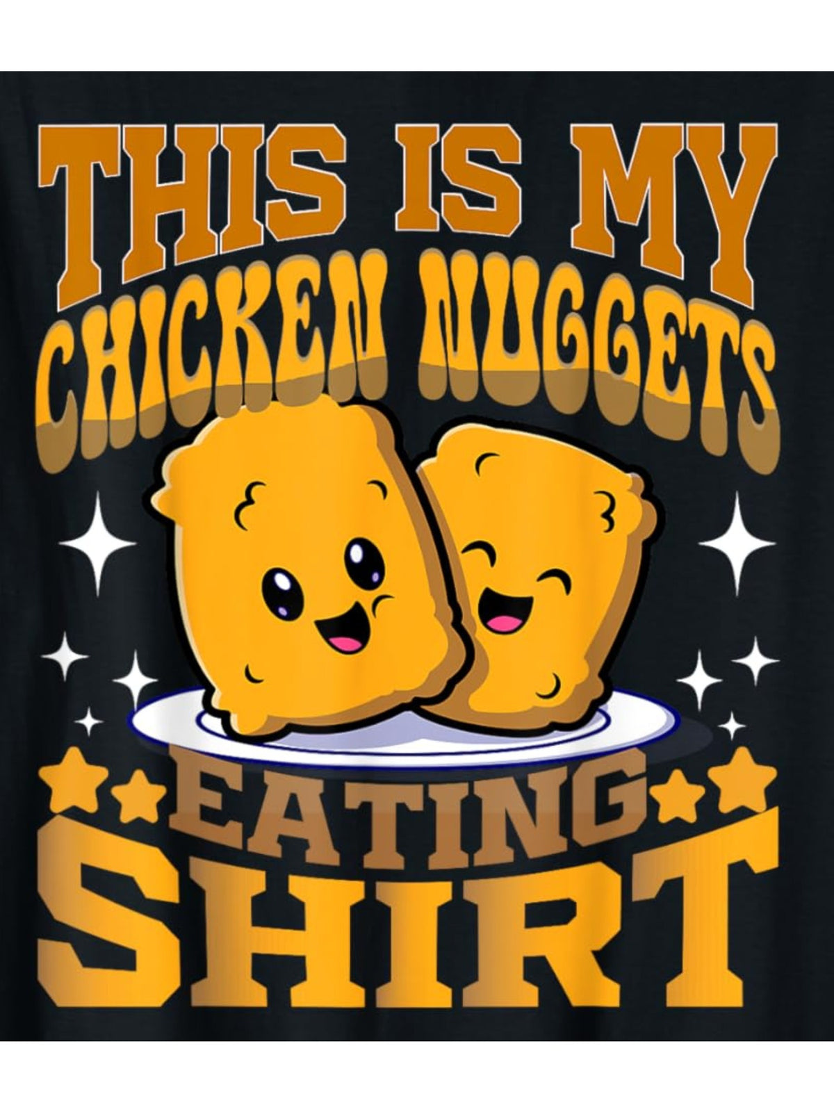 This is My Chicken Nuggets Eating Shirt Funny Chicken Nuggets Retro Trendy Printed T-shirt, Men'S Casual and Comfortable T-shirt Summer, Men'S Short-sleeved Top for Everyday Activities Birthday Gift to Men