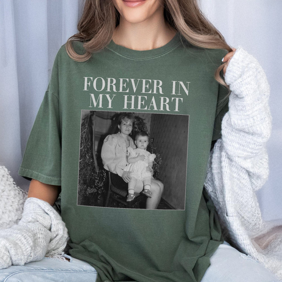 Custom Photo Forever In My Heart Comfort Shirt - Personalized Memorial Gift HA75 921694