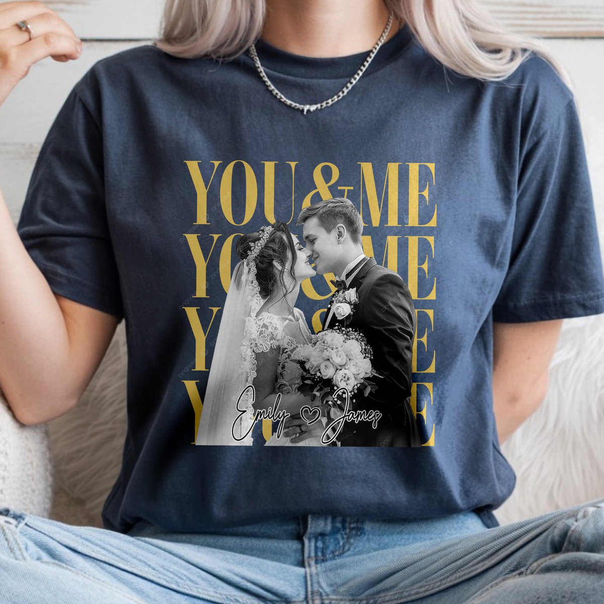 Personalized Vintage Photo You & Me Couple Comfort Shirt HA75 921454