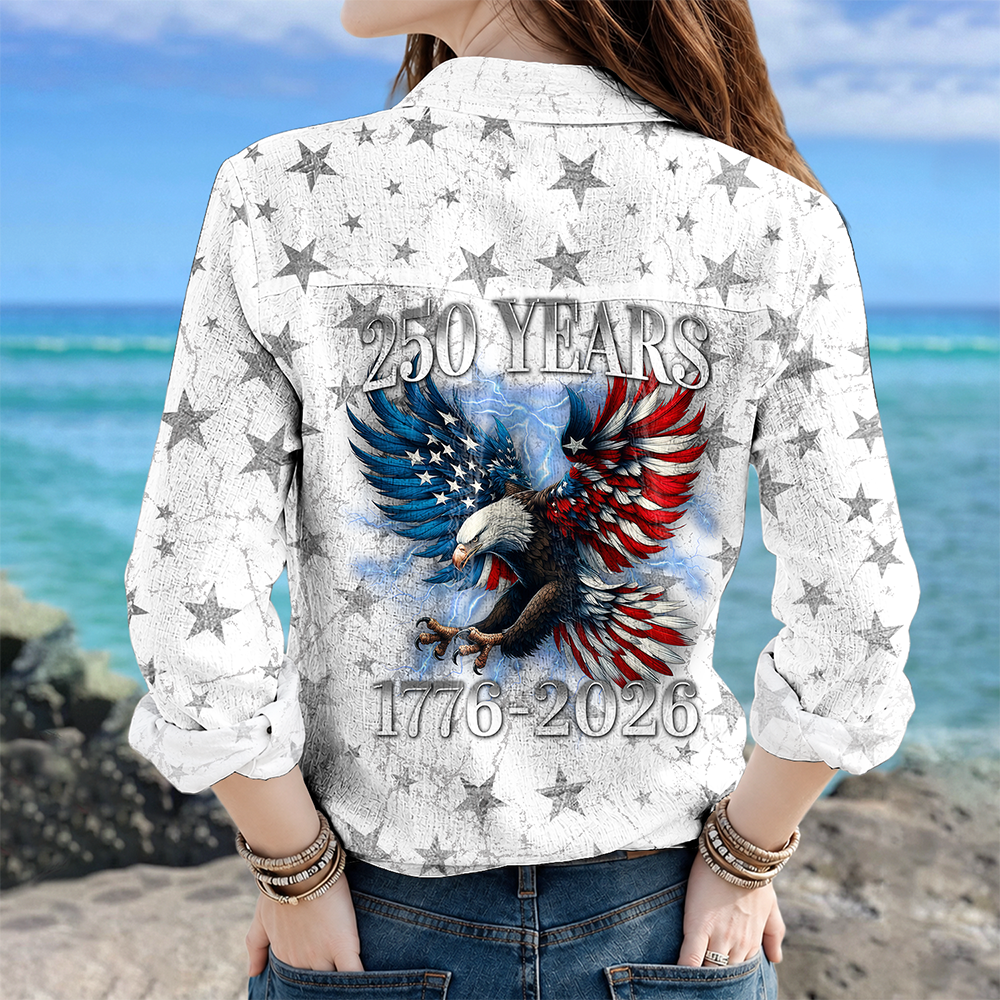 Personalized 250th Anniversary Eagle Patriotic American Blouse Shirt CH07 911814