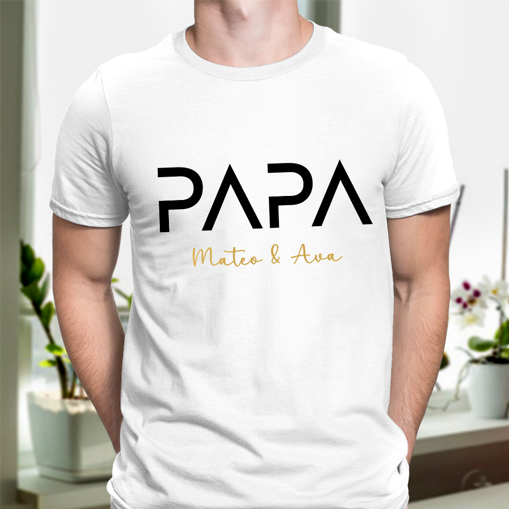 Custom Name Papa Bright Shirt Father's Day Gift HO82 902738
