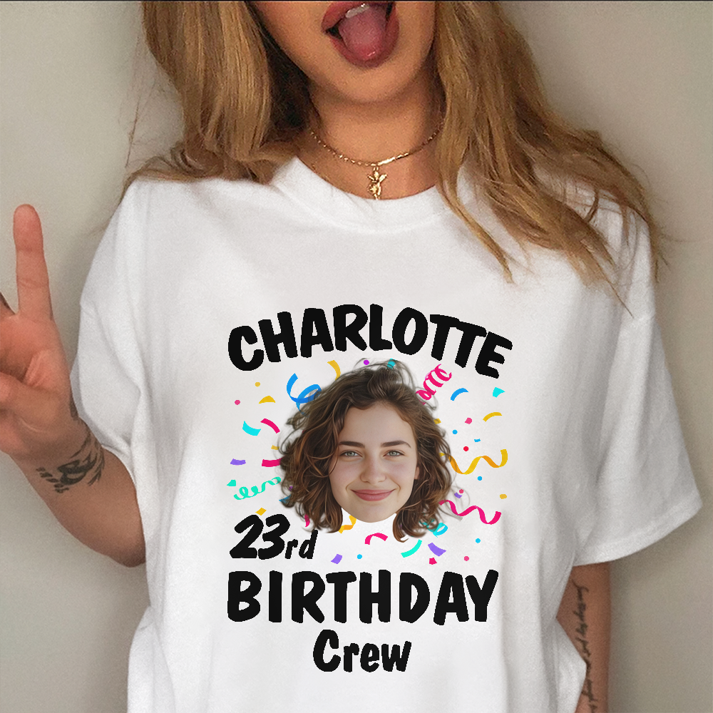 Custom Face Photo Birthday Bright Shirt LM32 899925