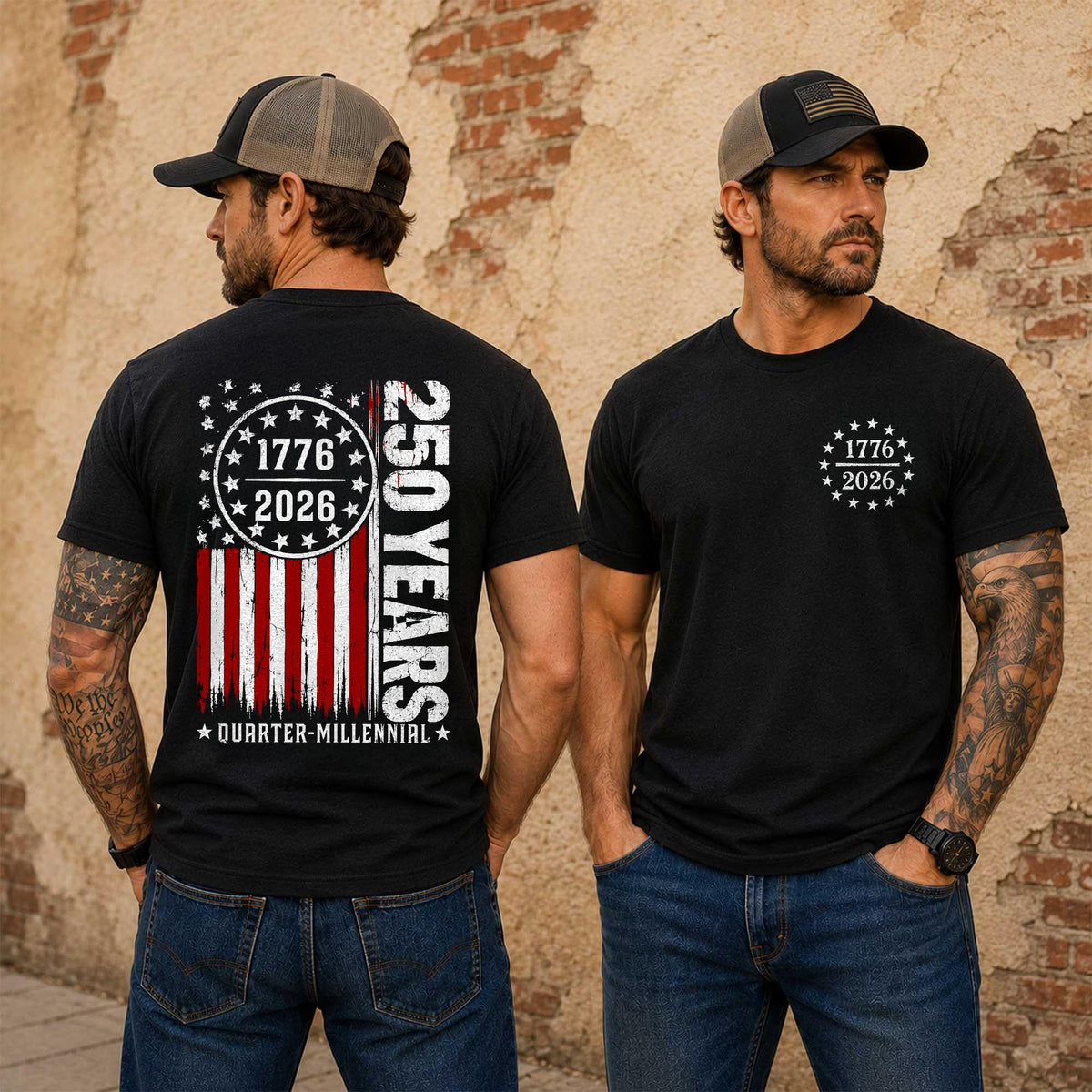 USA 250 Years Anniversary 1776-2026 Front & Back Comfort Shirt CH07 911980