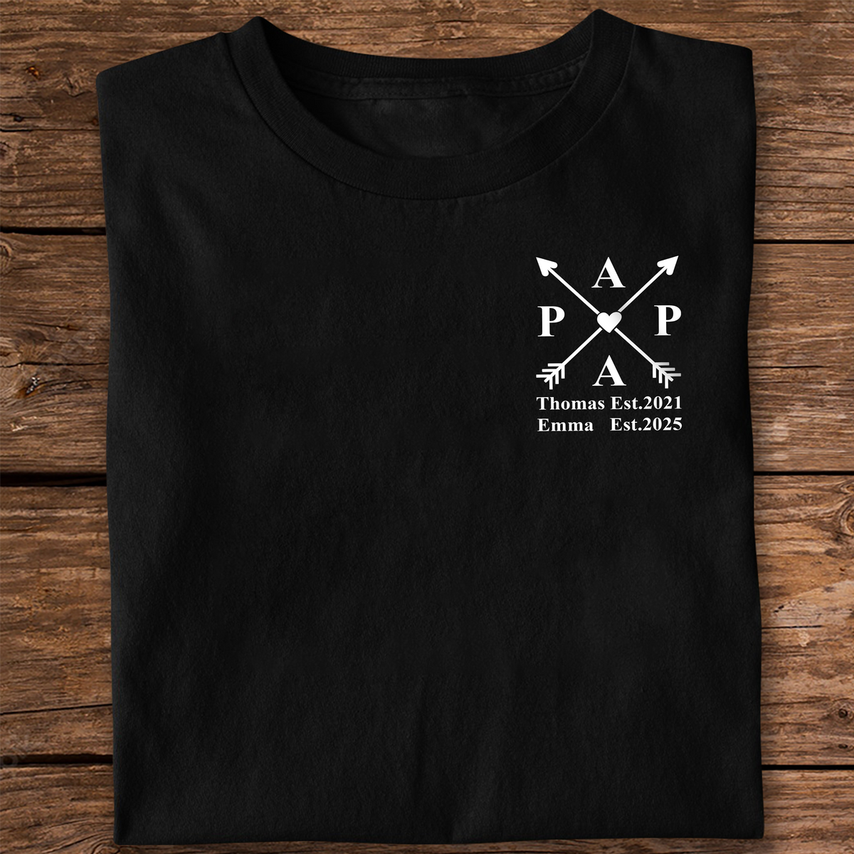 Custom Name Papa Dark Shirt - Personalized Kids Names Gift for Dad, Father¡¯s Day Gift LM32 899647