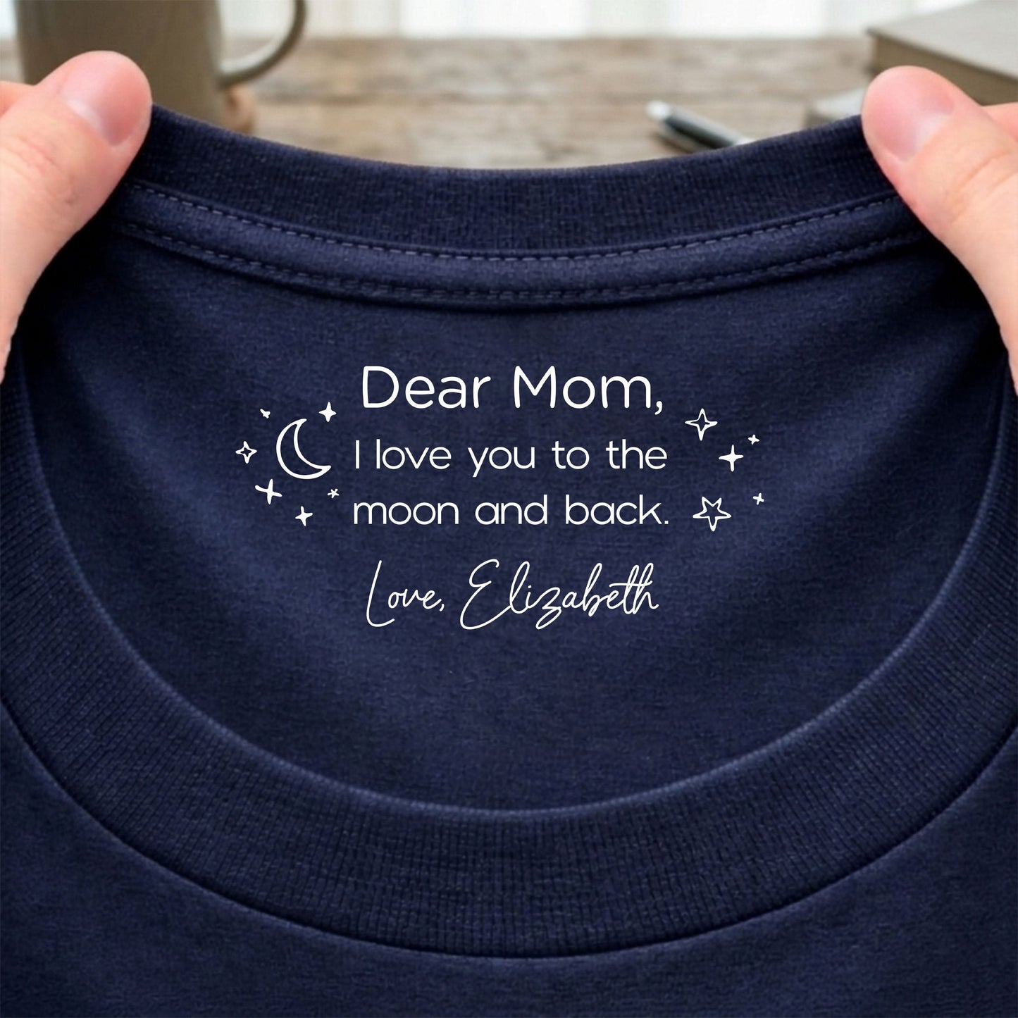 I Love You To The Moon And Back - Personalized Neck Print Back Shirt HO82 901696