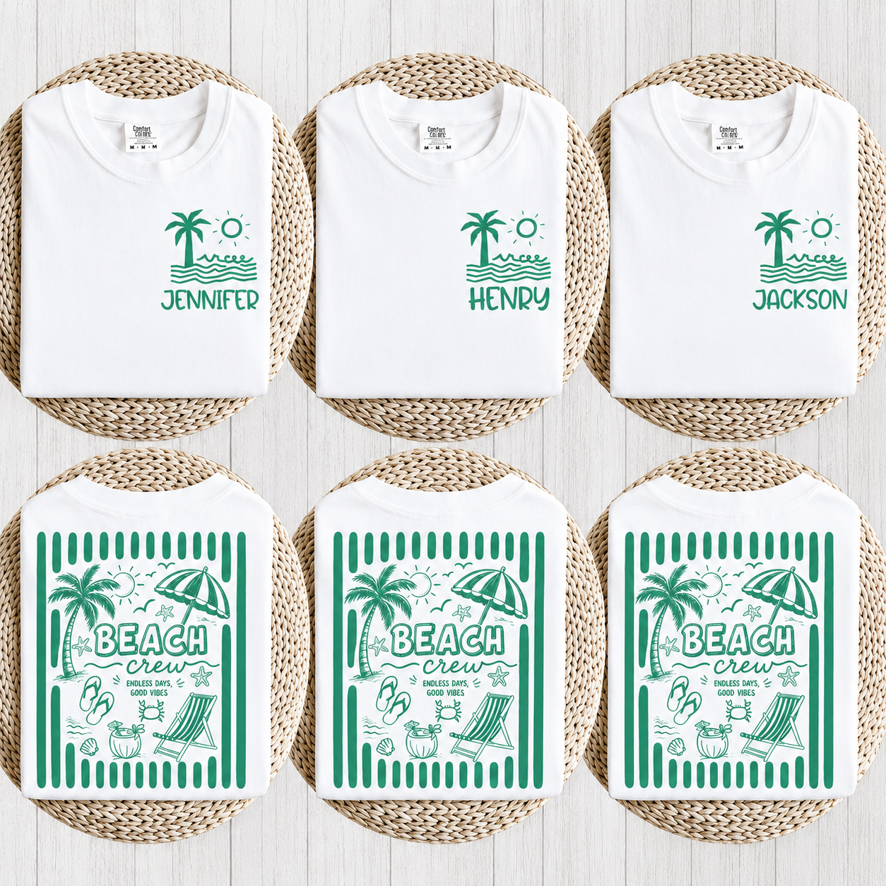Custom Name Beach Vacation Family Front & Back Comfort Shirt ¨C Summer Gift HO82 903026