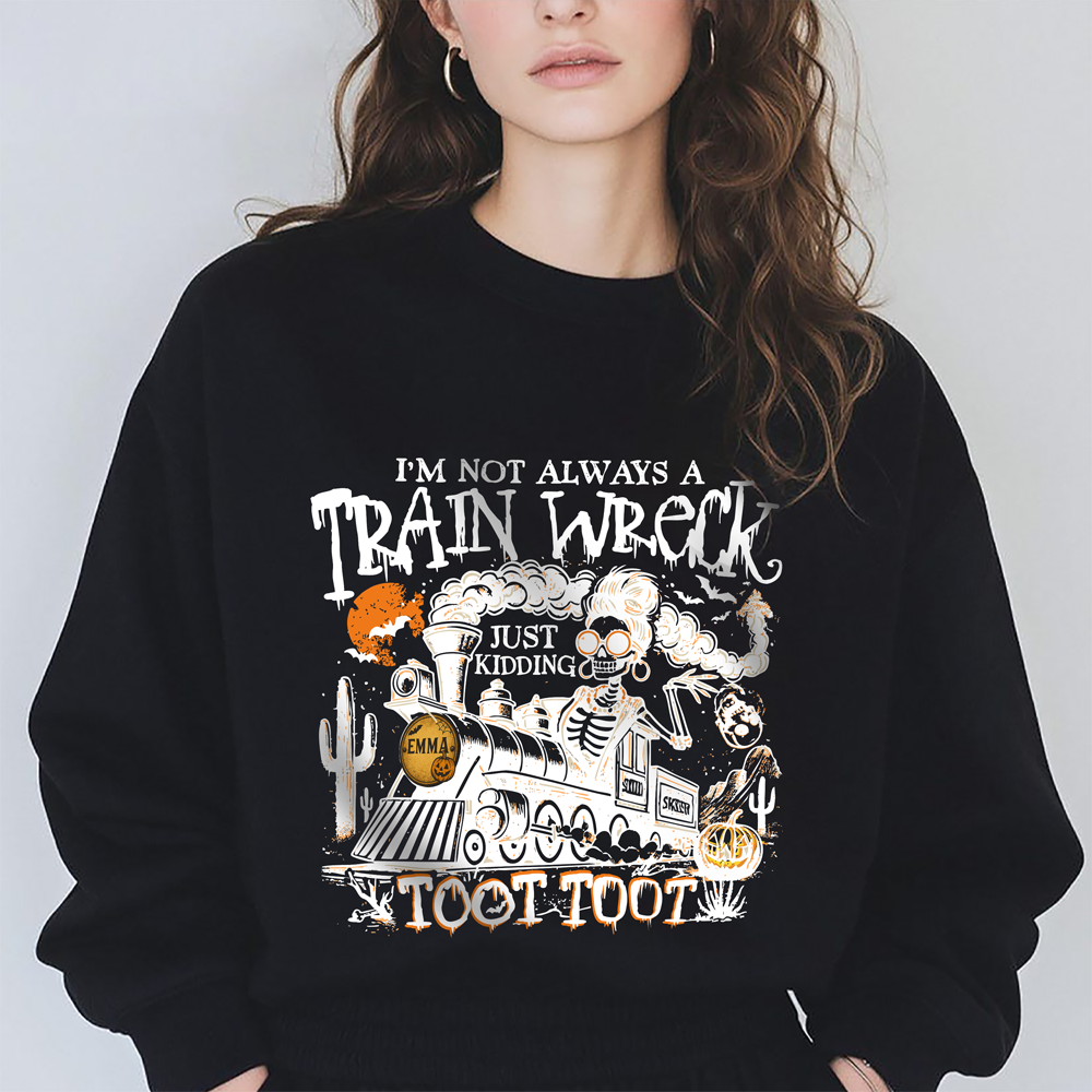 Personalized I¡¯m Not Always A Train Wreck Halloween Humor Dark Shirt HA75 897500