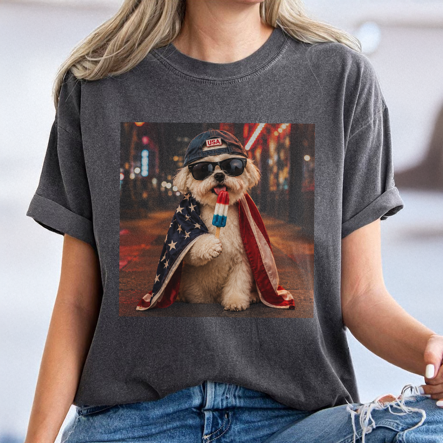 Custom Dog Photo My Dog Celebrate 250th Anniversary 4th Of July American Flag Comfort Shirt CH07 911882
