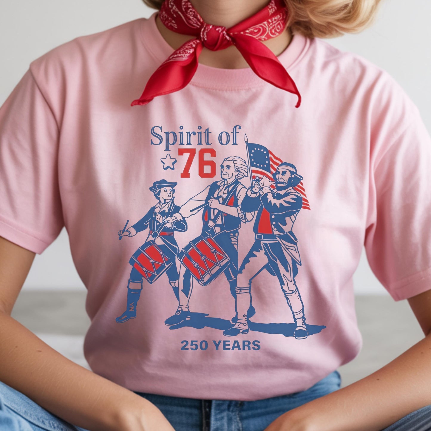 Spirit of 76, USA 250 Anniversary Shirt, Vintage 1776 Comfort Shirt LM32 669031