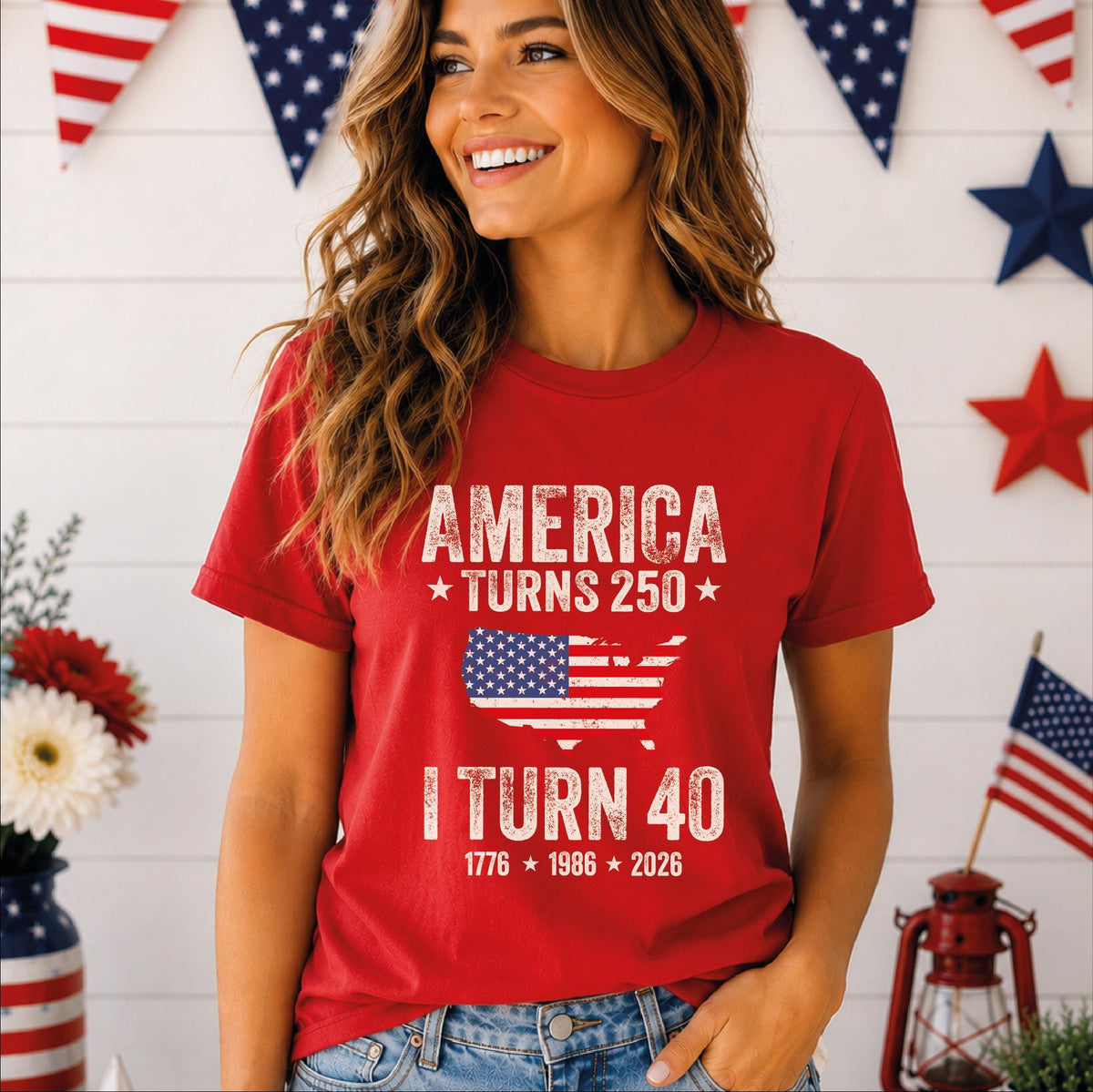 Custom America Turns 250 I Turn Shirt, Matching Usa 250th Anniversary Birthday Tee CH07 911738