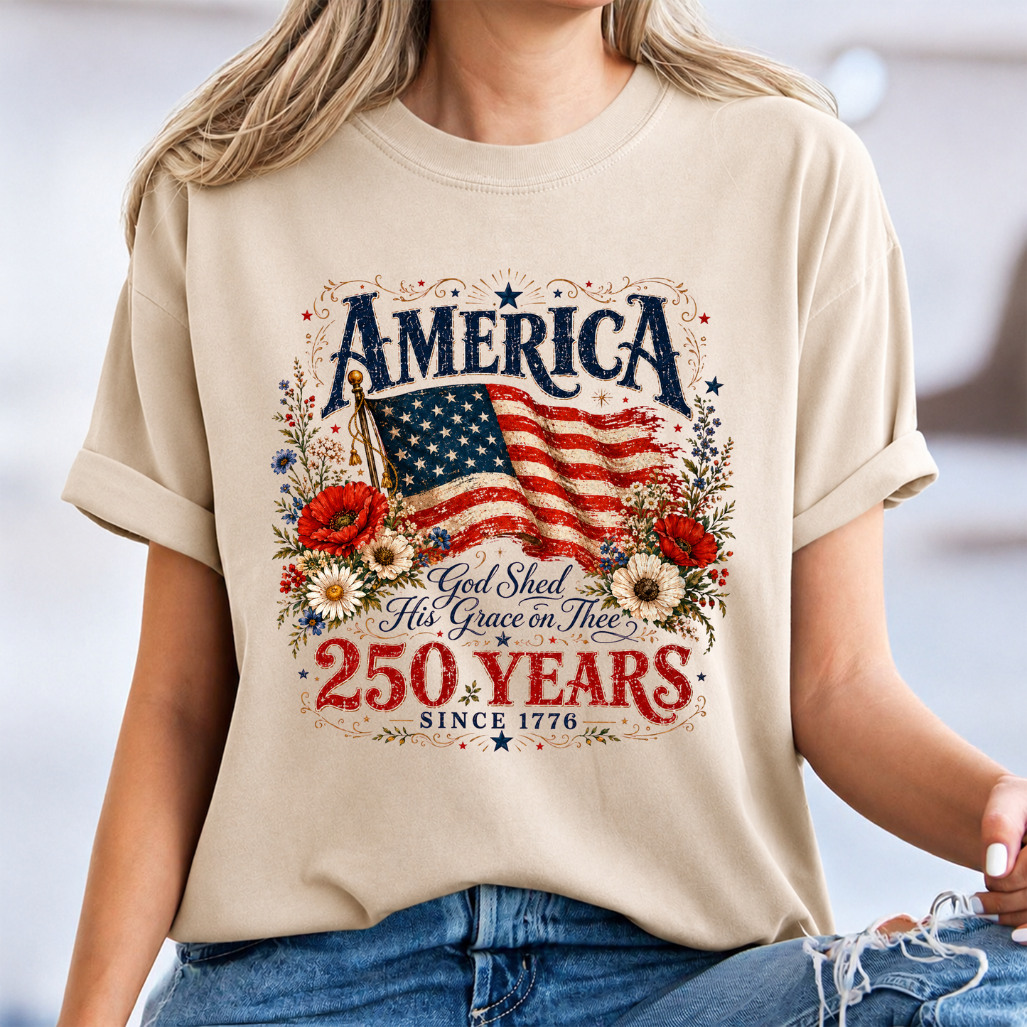 Celebrate 250th Anniversary USA Birthday Comfort Color Shirt CH07 911836