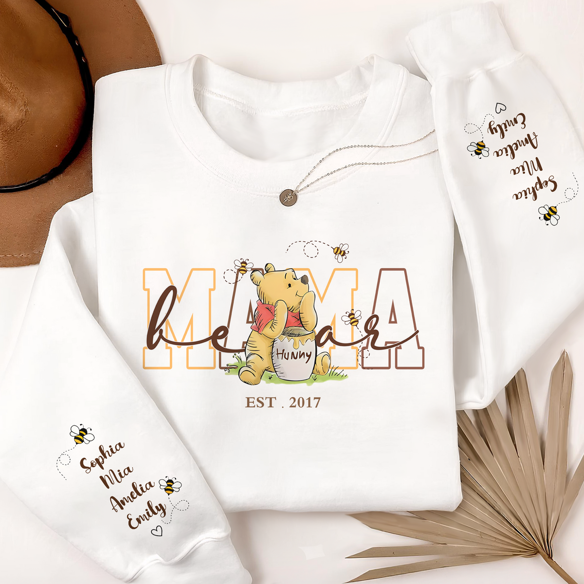 Custom Mama Bear Mom with Kids Names Sleeve Sweatshirt Cozy Gift for Mother¡¯s Day HO82 902160