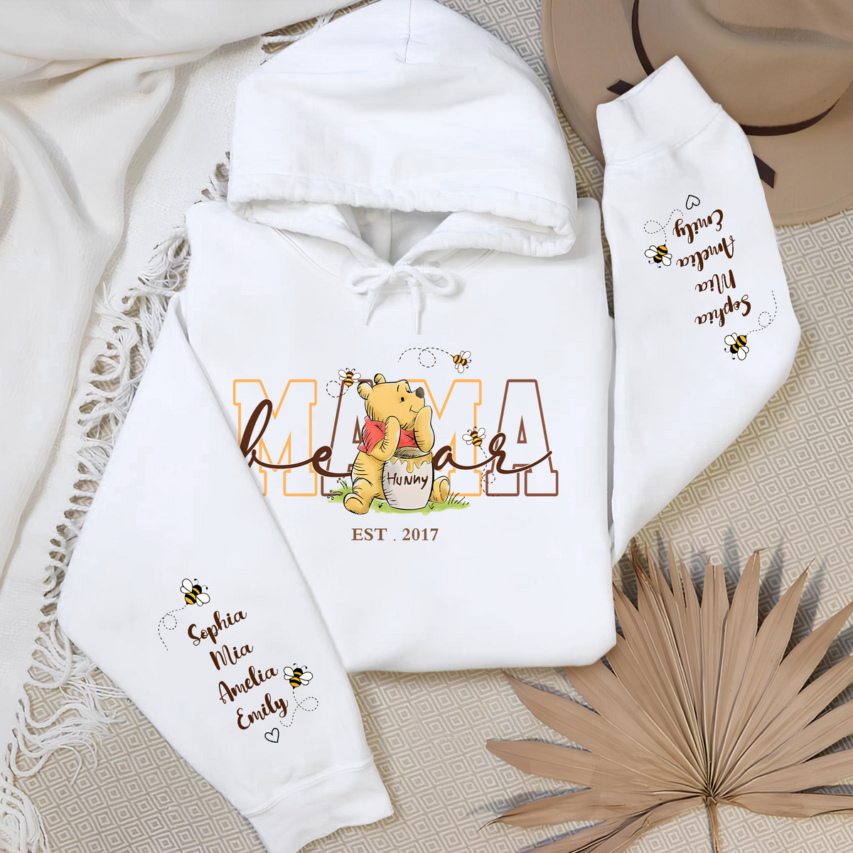Custom Mama Bear Mom with Kids Names Sleeve Sweatshirt Cozy Gift for Mother¡¯s Day HO82 902160