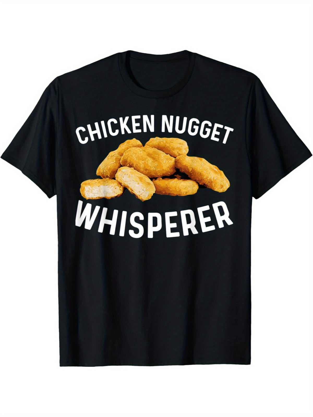 Chicken Nuggets Whisperer Retro Trendy Printed T-shirt, Men'S Casual and Comfortable T-shirt Summer, Men'S Short-sleeved Top for Everyday Activities Birthday Gift to Men