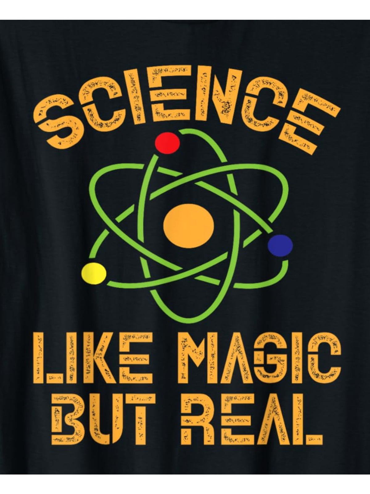 Science Like Magic But Real Humor Vintage Printed T-shirt, Men's Casual and Comfortable T-shirt Summer, Men's Short-sleeved Top for Everyday Activities Birthday Gift to Men