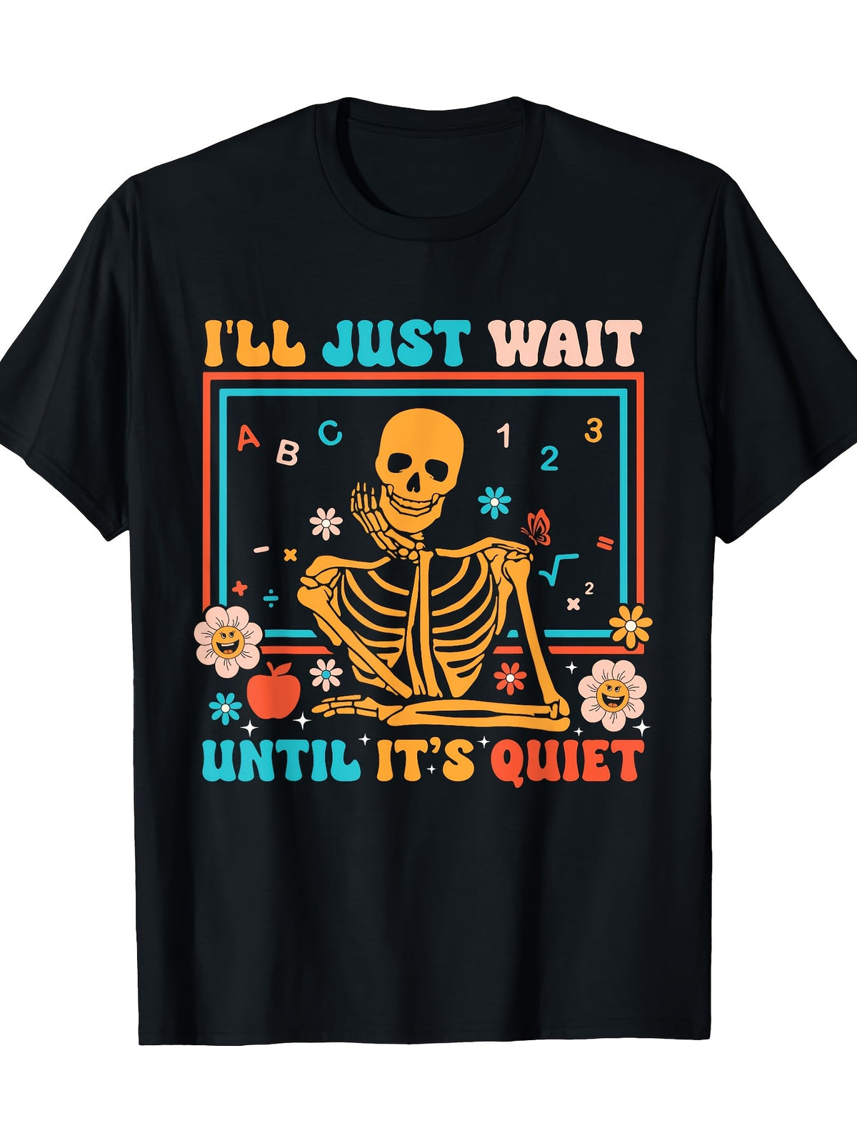 Funny Skeleton Teacher Halloween Costume Men Women T-Shirt -100% Cotton -220gT-Shirt