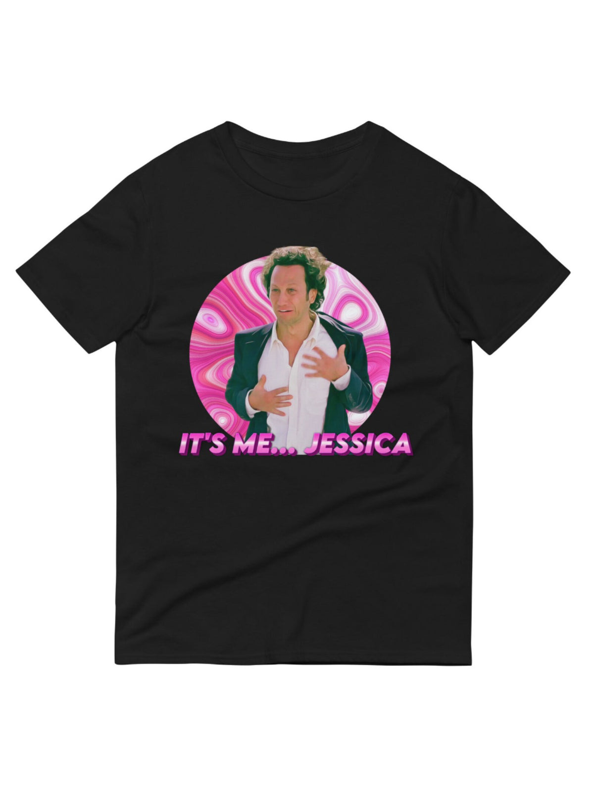 It'S Me Jessica "Pattern T-Shirt, Short Sleeved, Pure Cotton Casual Shirt, Suitable for All Seasons, Suitable for All Seasons Casual Wear T-Shirt, Round Neck, Breathable, Comfortable Summer Outdoor Sports