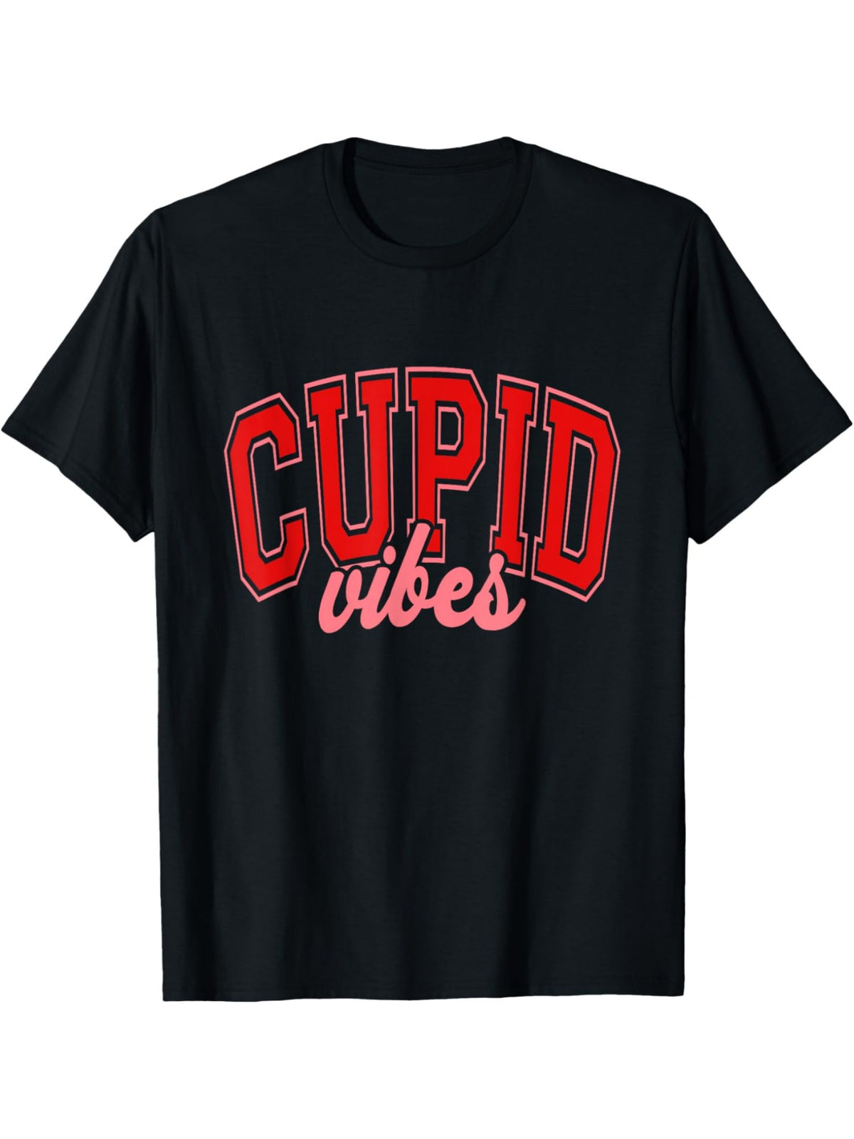 Cupid Vibes Funny Valentine's Day Quotes Men's T-Shirt - Retro Trendy Print, Casual Comfortable Short-Sleeved Top for Everyday Activities, Summer Birthday Gift