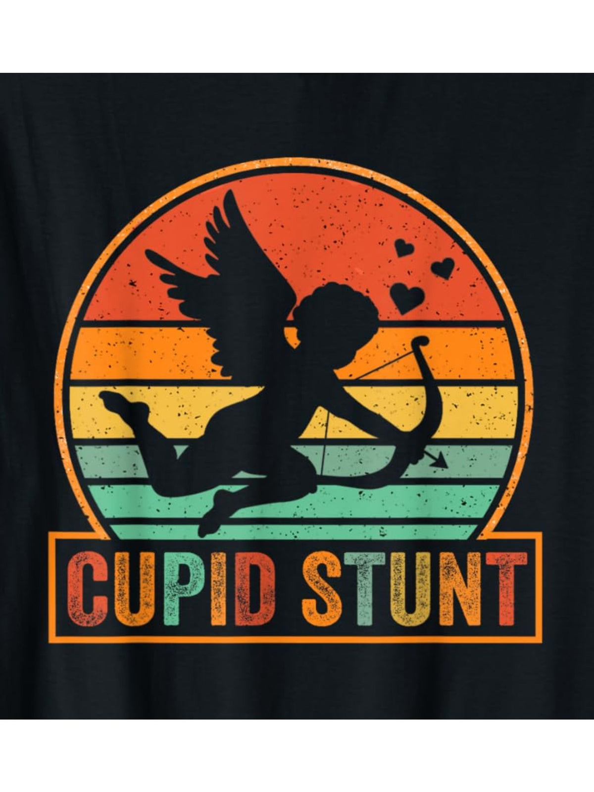 Cupid Stunt Funny Valentine's Day Quote Retro Trendy Printed T-shirt, Men's Casual and Comfortable T-shirt Summer, Men's Short-sleeved Top for Everyday Activities Birthday Gift to Men