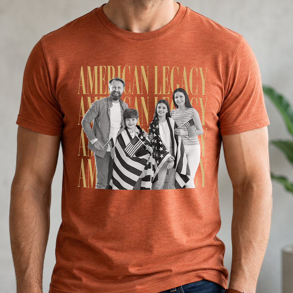 Personalized Vintage Photo USA 250th Anniversary Comfort Shirt - Patriotic Gift for Family HA75 921580