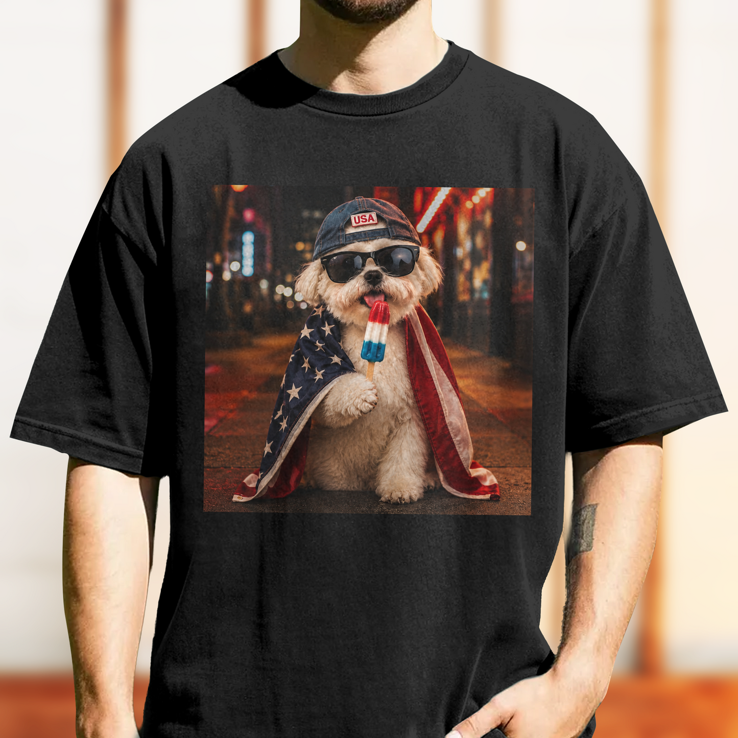 Custom Dog Photo My Dog Celebrate 250th Anniversary 4th Of July American Flag Comfort Shirt CH07 911882
