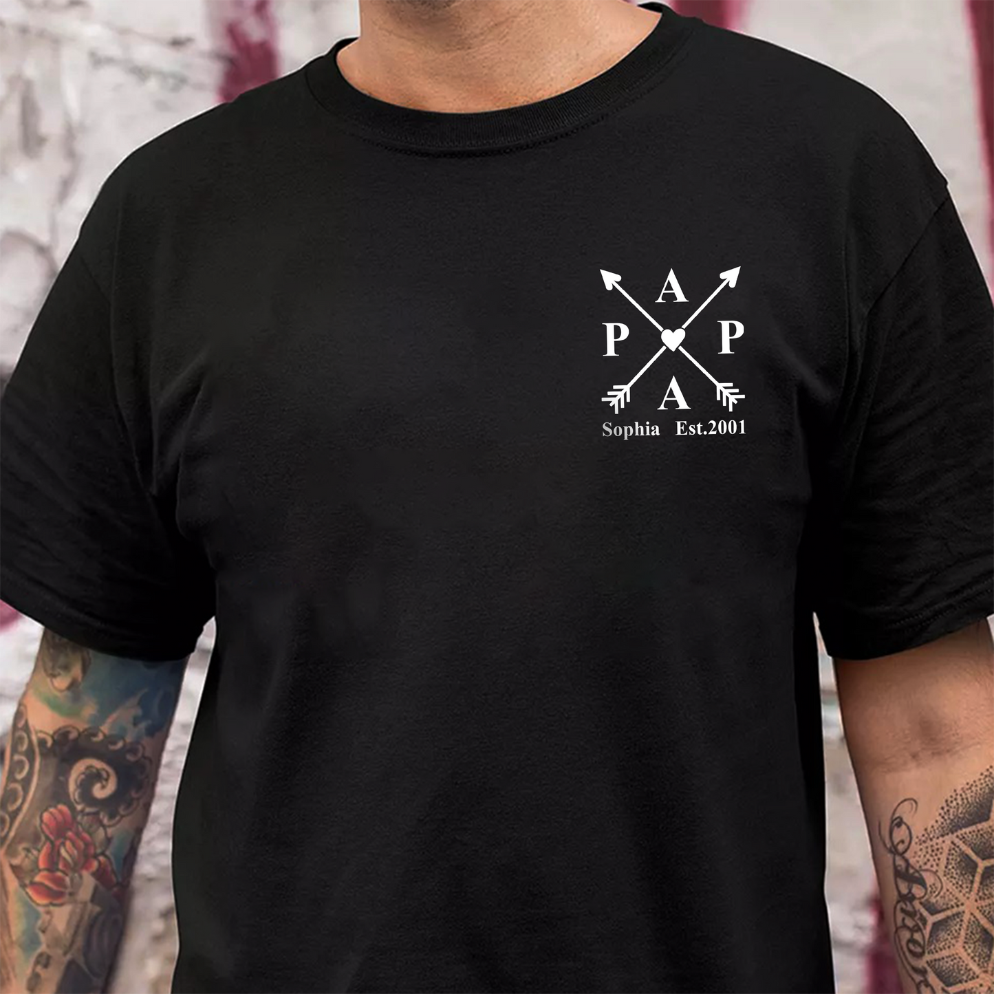 Custom Name Papa Dark Shirt - Personalized Kids Names Gift for Dad, Father¡¯s Day Gift LM32 899647