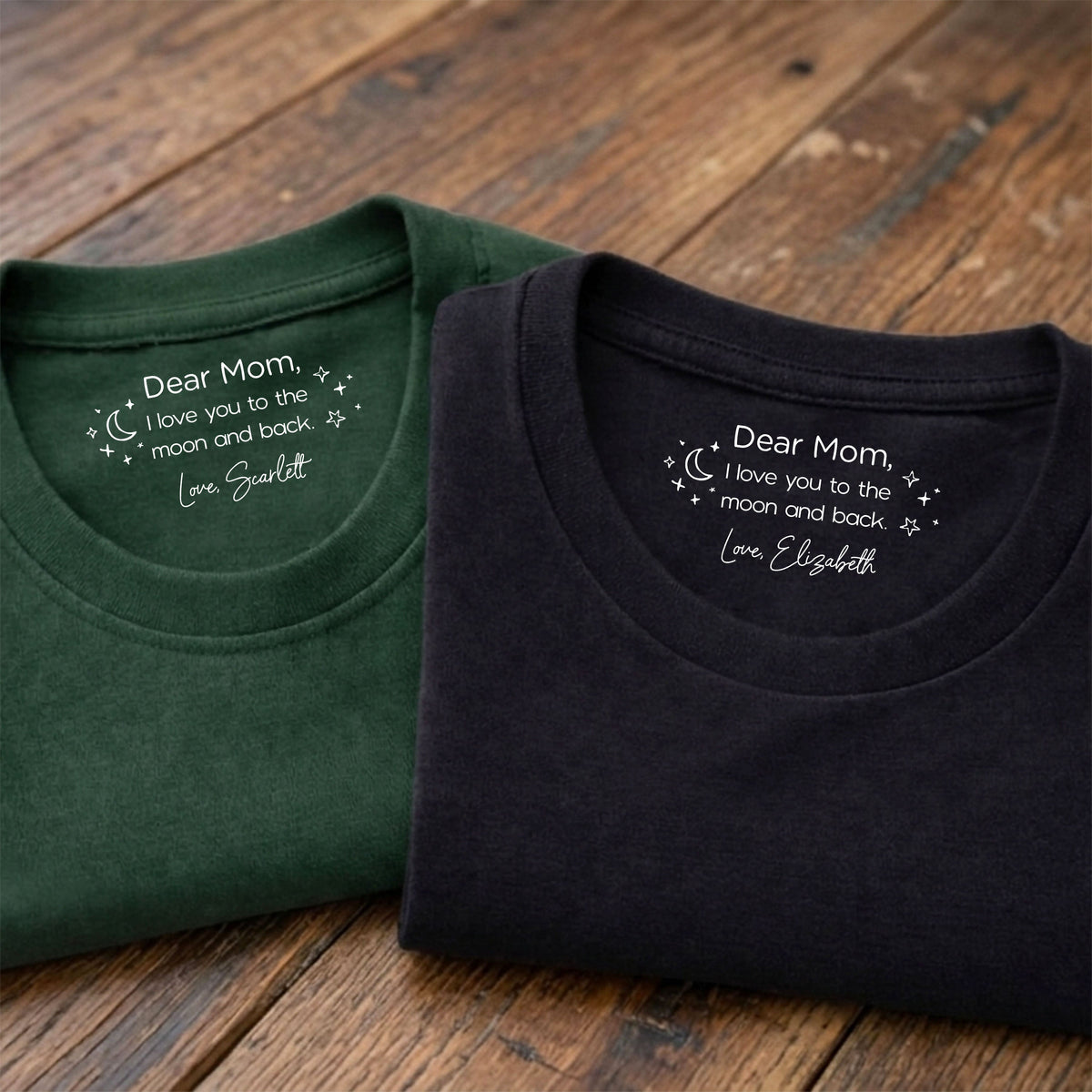 I Love You To The Moon And Back - Personalized Neck Print Back Shirt HO82 901696