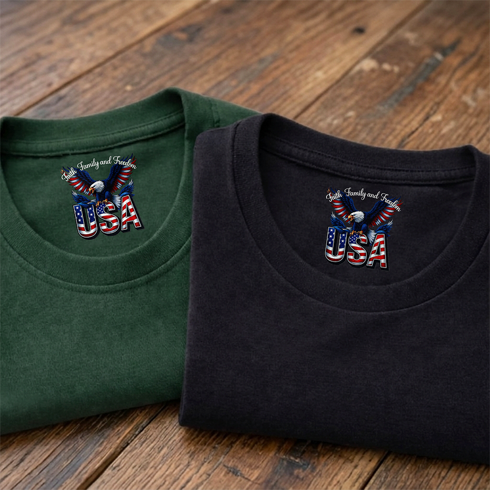 Faith, Family & Freedom 250th Anniversary of America Neck Print Shirt CH07 910908