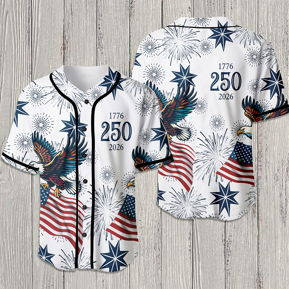 Personalized USA 250 Anniversary Eagle 1776-2026 Jersey Shirt TH10 170185