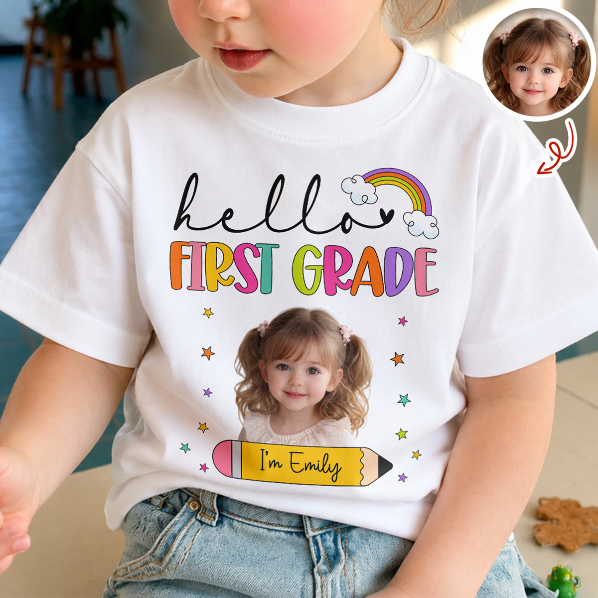 Custom Photo Kids Name Back To School Kid Shirt HA75 921714