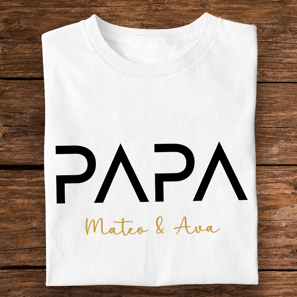 Custom Name Papa Bright Shirt Father's Day Gift HO82 902738