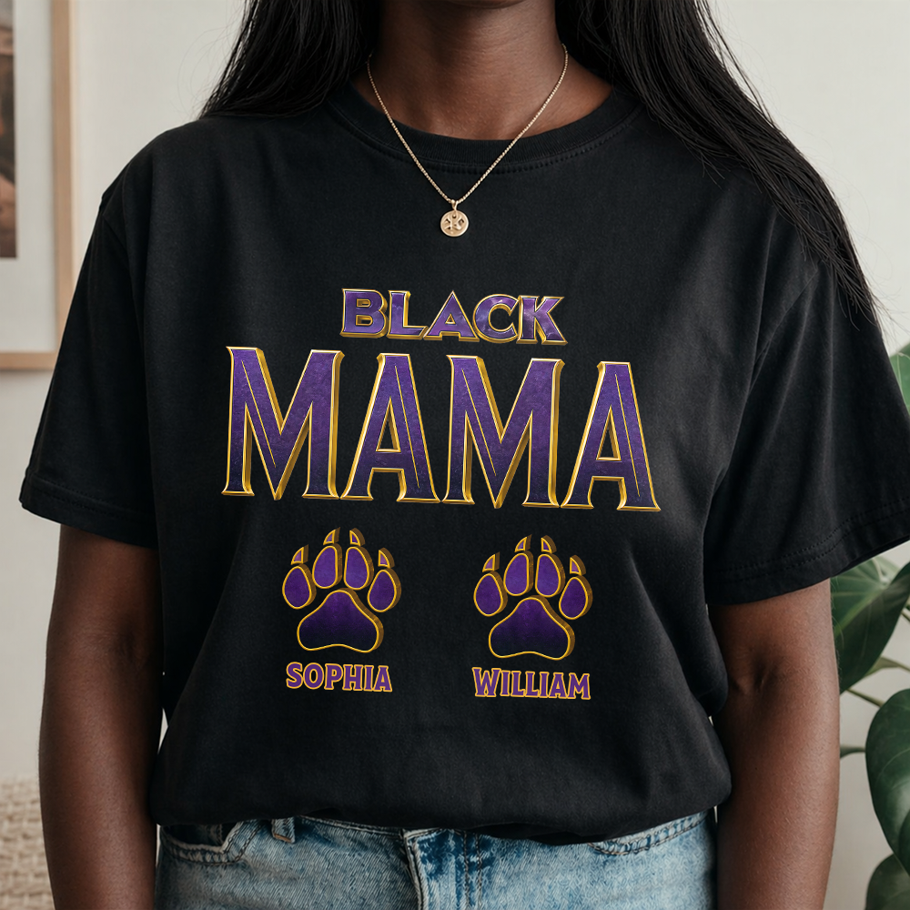 Custom Kids Names Black Mother Panther Dark Shirt, Personalized Mother¡¯s Day Gift LM32 899887