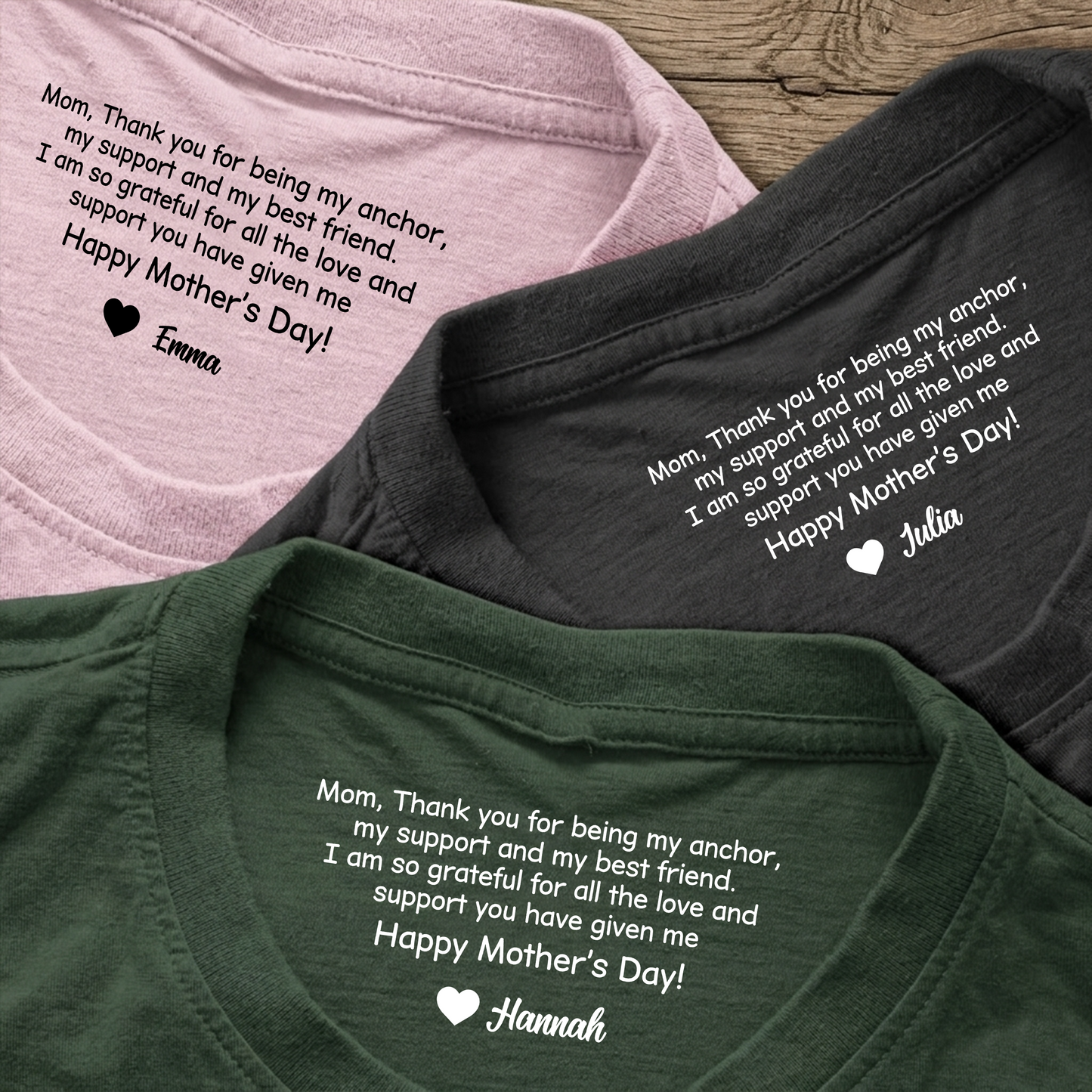 Mom, Thank You For Being My Best Friend Neck Print Tee Personalized Mother¡¯s Day Quote Shirt CH07 910942