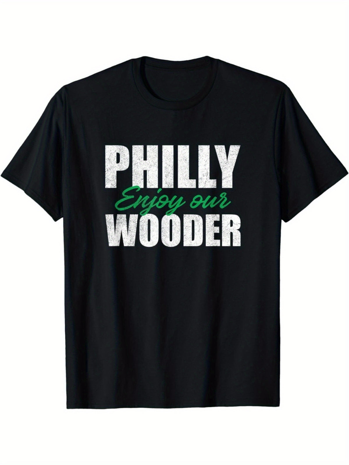 Philly Wooder Vintage Fashion Cotton Hot Print T-shirt, Men'S Summer Casual and Comfortable Crew-neck T-shirt, Perfect for Summer Outdoor Activities The Perfect Gift - 180g