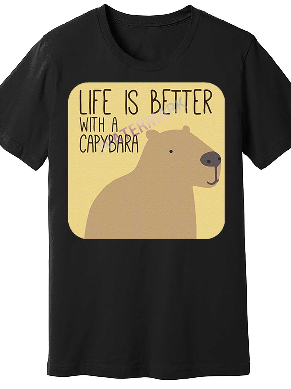 Capybara Design for Capibara Owner Cool Mammal 163539 funny Men'S Short Sleeve T-shirt black TT4