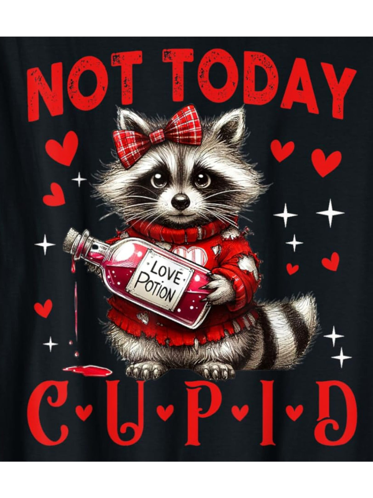 Not Today Cupid Funny Valentine'S Day Quotes Retro Trendy Printed T-shirt, Men'S Casual and Comfortable T-shirt Summer, Men'S Short-sleeved Top for Everyday Activities Birthday Gift Valentine'S Day Gift to Men