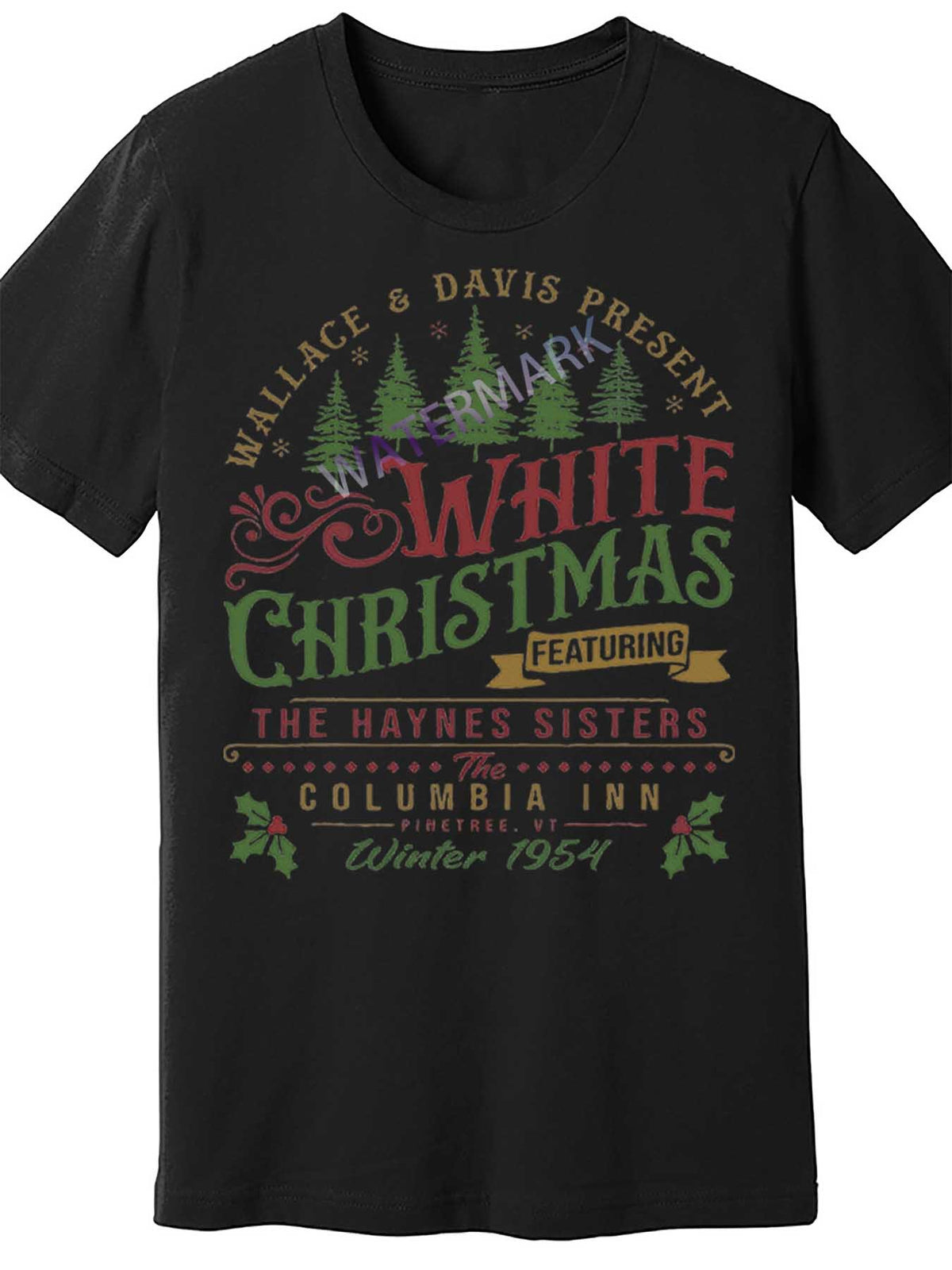 Christmas Movie 1954 Xmas Song Haynes Sisters 27953 funny Men'S Short Sleeve T-shirt black TT4