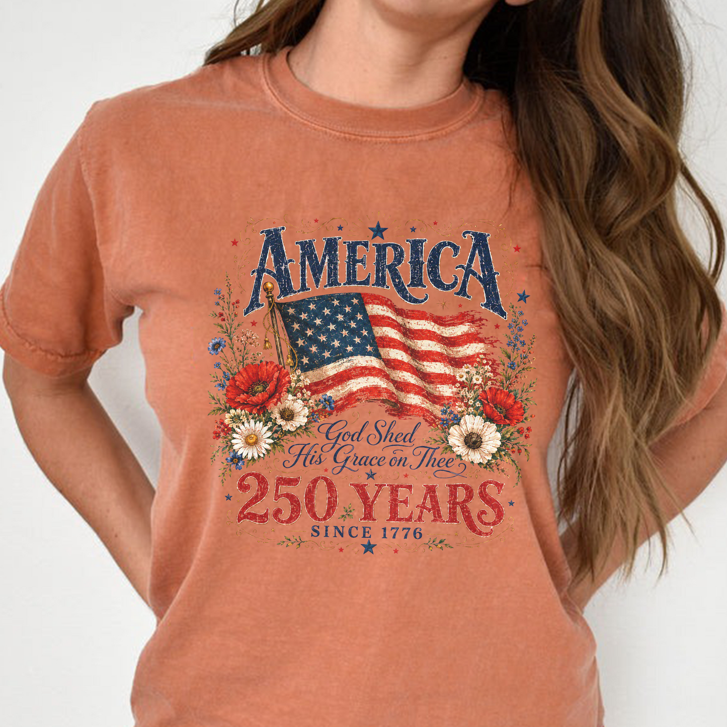 Celebrate 250th Anniversary USA Birthday Comfort Color Shirt CH07 911836