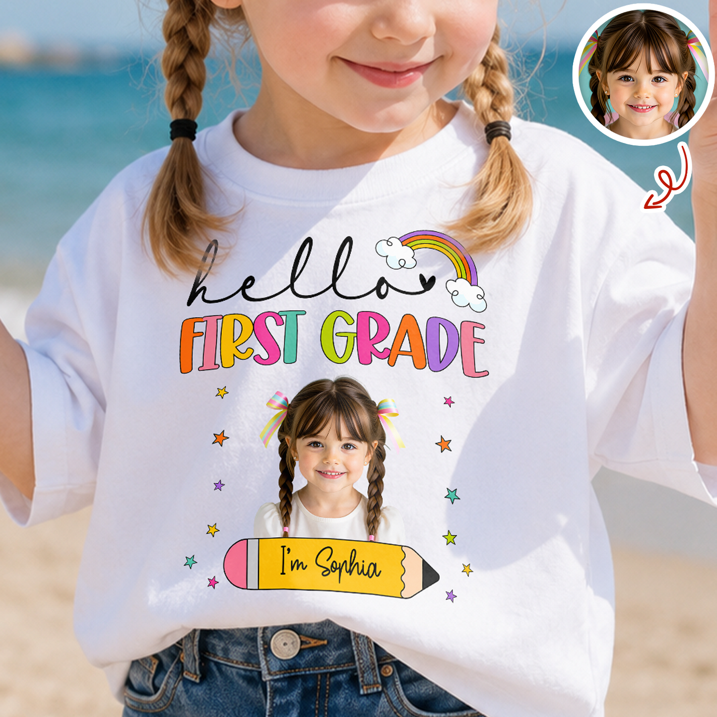 Custom Photo Kids Name Back To School Kid Shirt HA75 921714