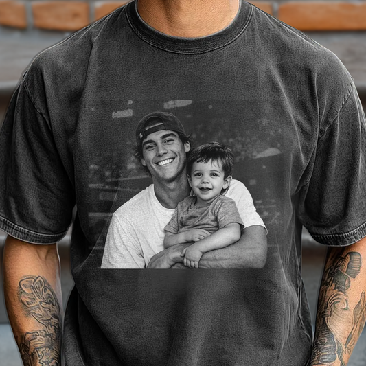 Custom Photo Dad And Kid Vintage Comfort Shirt Gift For Dad, Grandpa CH07 911958