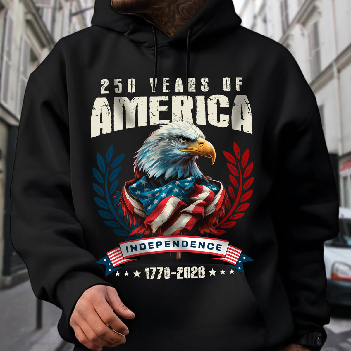 250 Years of America Eagle Independence Day Patriotic Dark Shirt LM32 895255