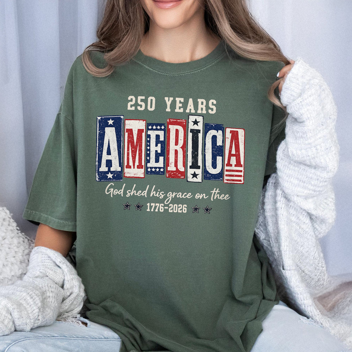 250 Years America God Shed His Grace On Thee Comfort Shirt TH10 170243