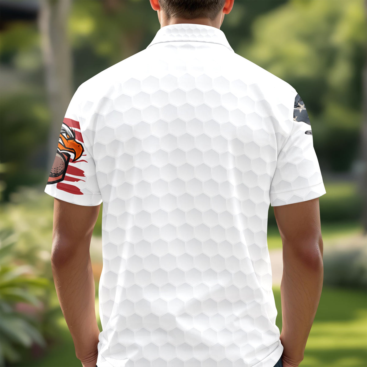 Personalized Bald Eagles American Flag Polo Shirt, Gift For Golf HO82 900824
