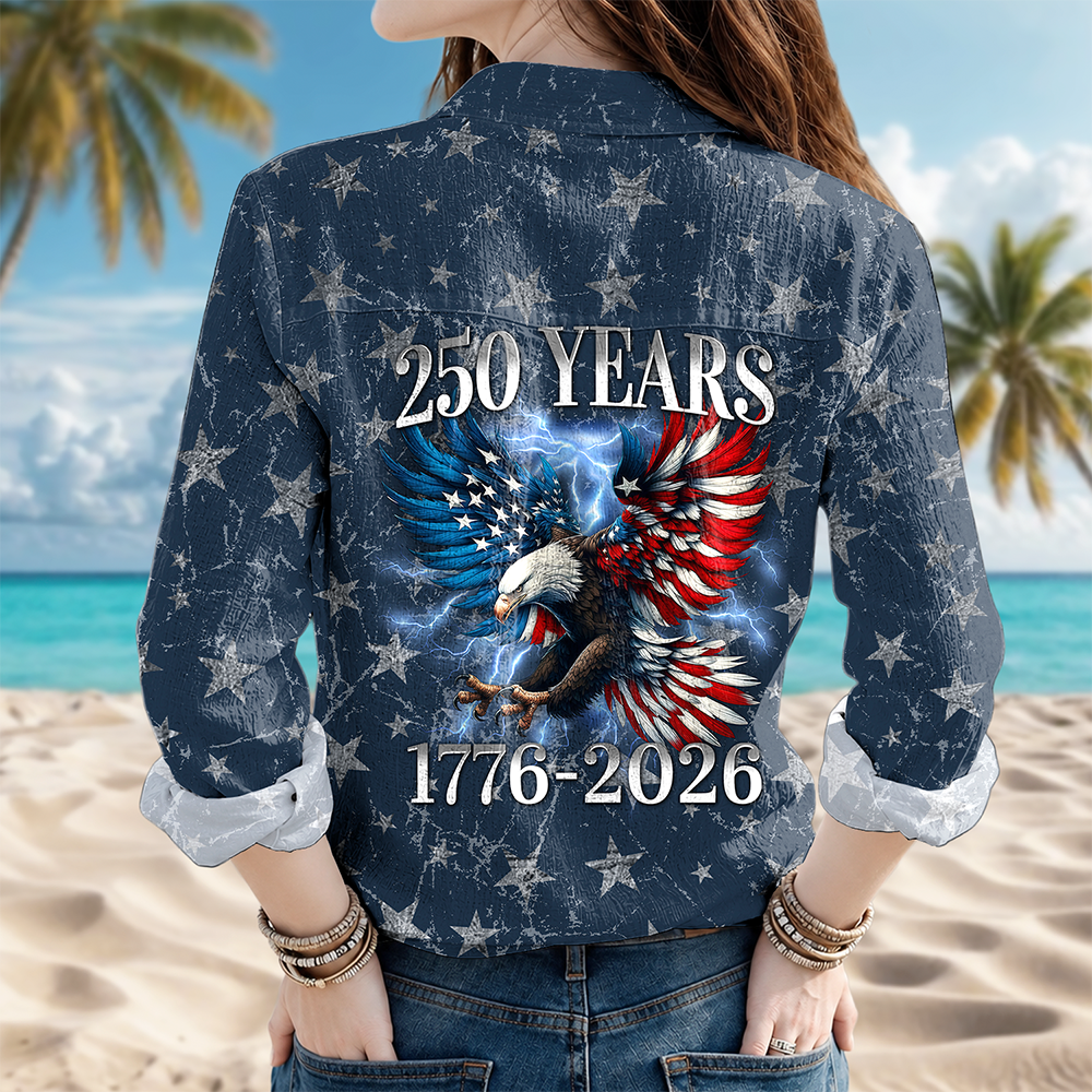 Personalized 250th Anniversary Eagle Patriotic American Blouse Shirt CH07 911814