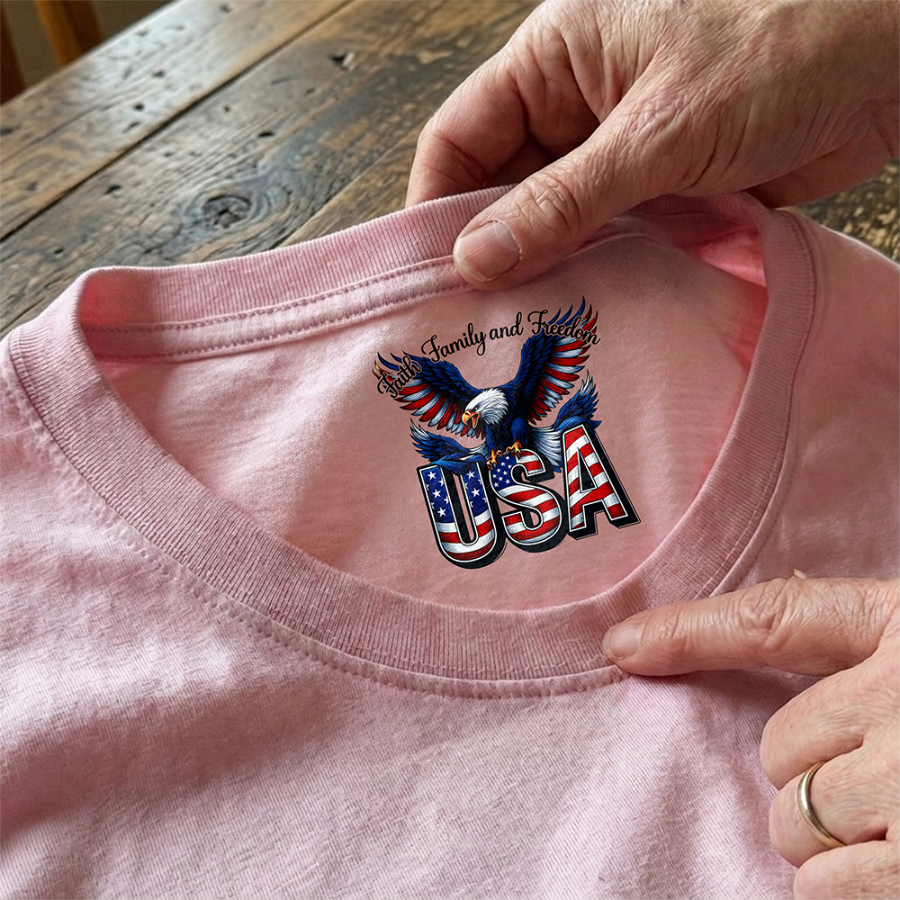 Faith, Family & Freedom 250th Anniversary of America Neck Print Shirt CH07 910908